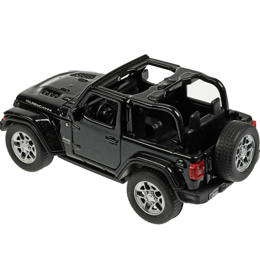 Модель RUBICON3D-12-BK JEEP WRANGLER RUBICON 11 см, двери, багаж, инерц, черный Технопарк в коробке /72/