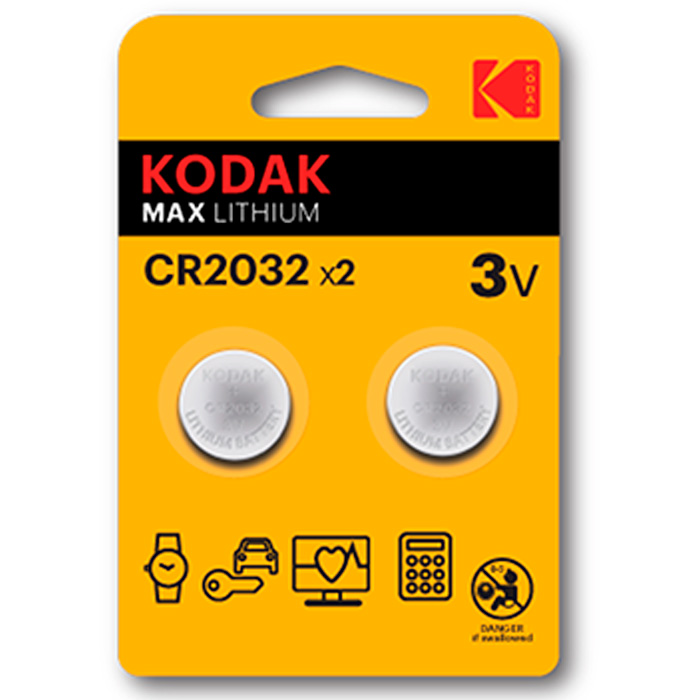 Элемент питания  CR 2032 Kodak 2xBL 3V Max (60) / цена за 1 шт / 