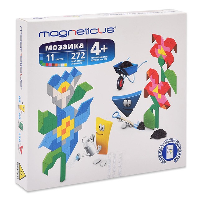 Мозаика-миди магнитная Цветы 272 эл Magneticus MM-012