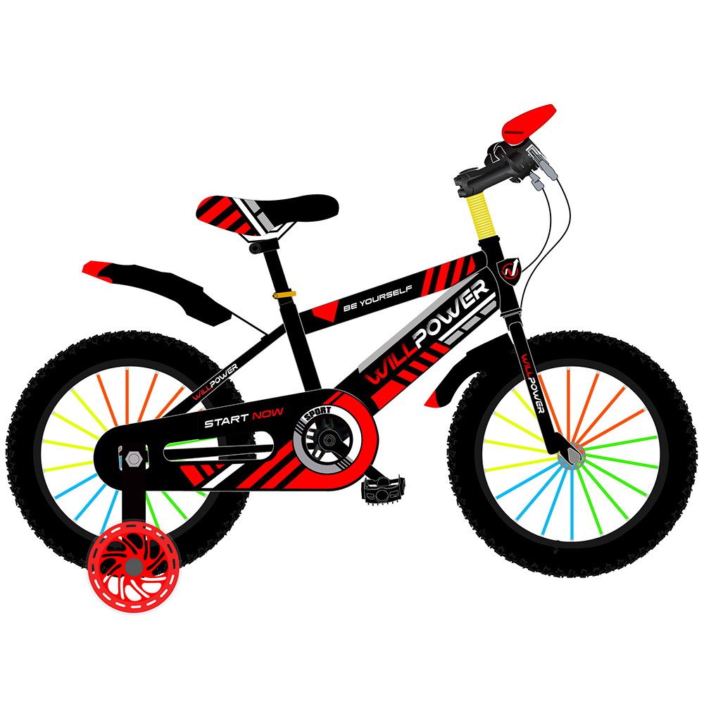 Велосипед 2-х 14" WILLPOWER красный FG230707001C-2-1