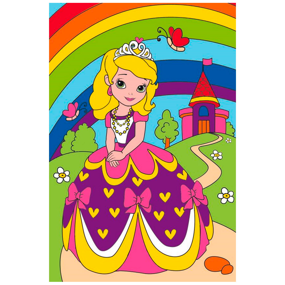 Набор ДТ Роспись по холсту Принцесса в пышном платье 10*15 см ХК-7841.