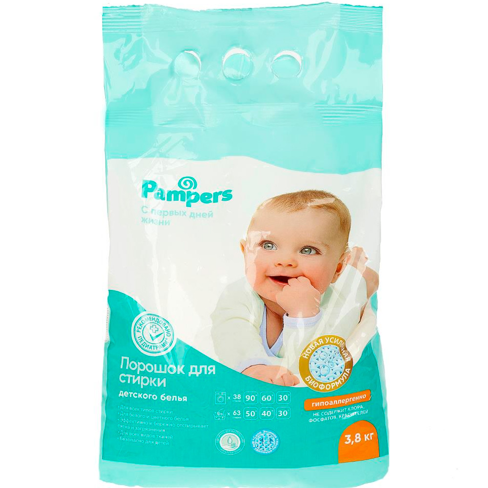 Порошок для стирки детского белья pampers 3,8 кг Заботливая мама BH097264PM