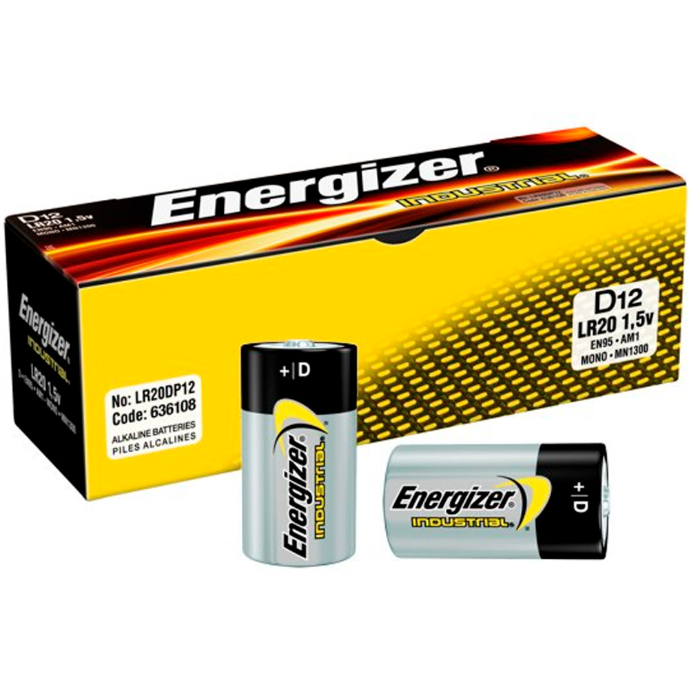 Элемент питания LR20 Energizer Industrial 12xBox (E95/D) (288) цена за 1 штуку