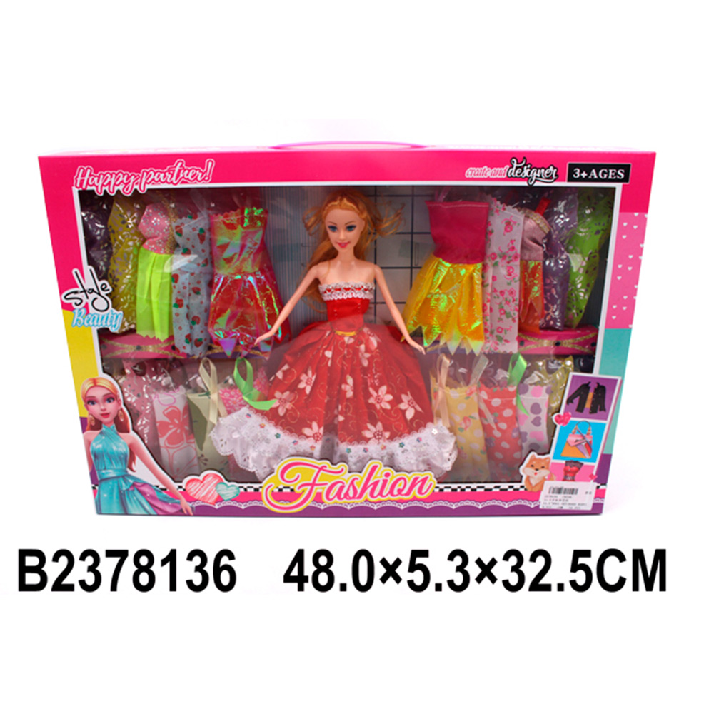 Кукла 2378136 с набором платьев и аксесс. в кор.