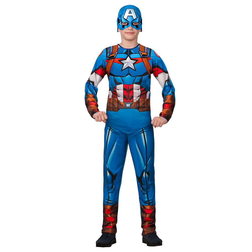 Карнавальный костюм Капитан Америка Марвел р 122-64 /текстиль/Батик/
