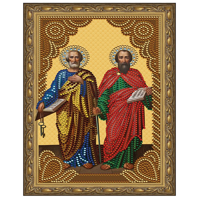 Набор ДТ Картина 5D мозаика с нанесенной рамкой.Святые Апостолы Петр и Павел 20*30см KM0806.