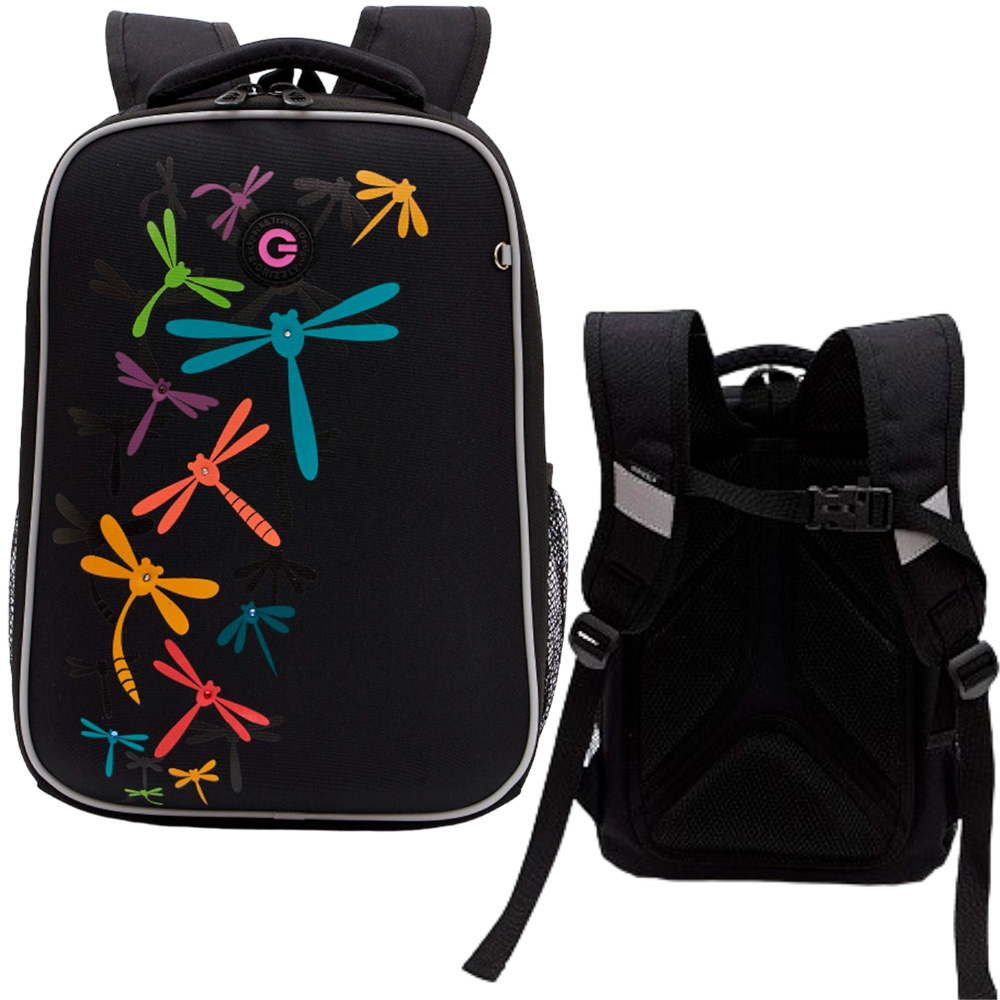 Рюкзак школьный черный RAw-396-2 GRIZZLY