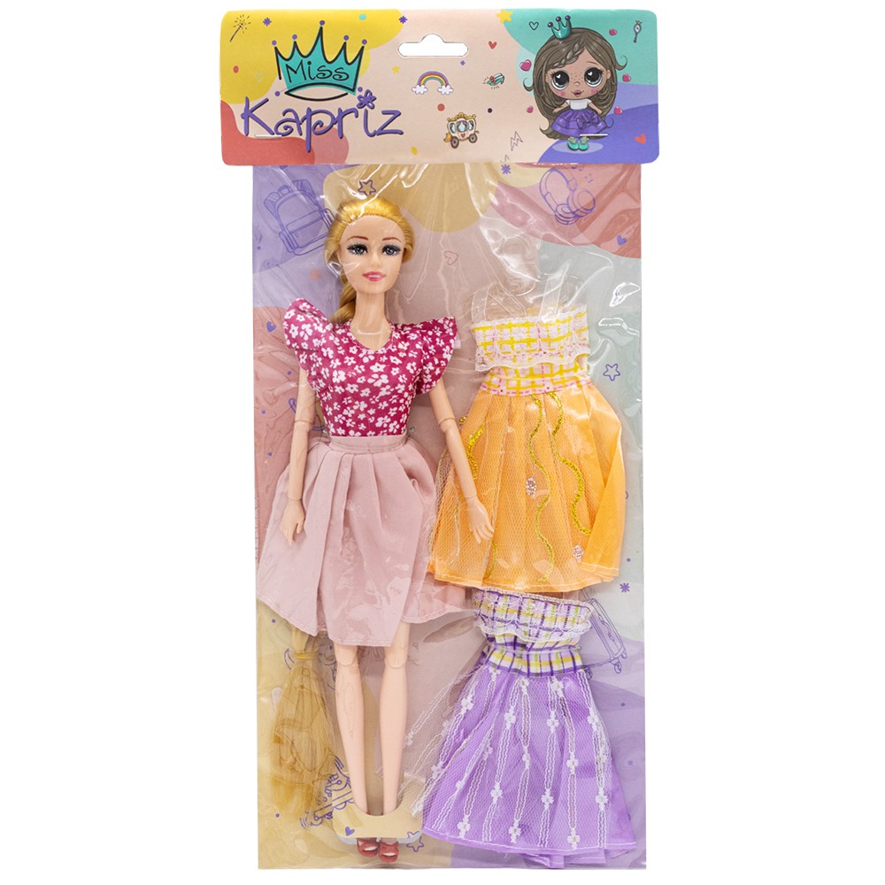 Кукла Miss Kapriz YSYY0917A с набором платьев в пак.