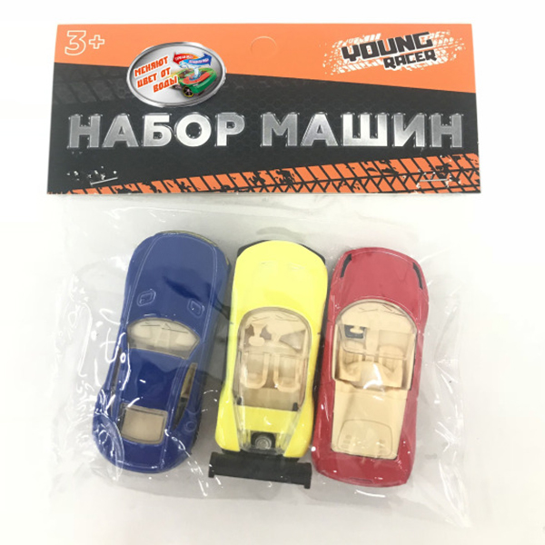 Набор машин Young Racer MK324-385A меняет цвет в воде (3шт) в пак.